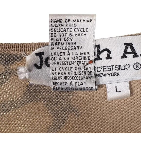 Joseph A Top Womens Large Sweater Silk Blend Brown Multi Colored V Neck Stretch - Picture 11 of 11